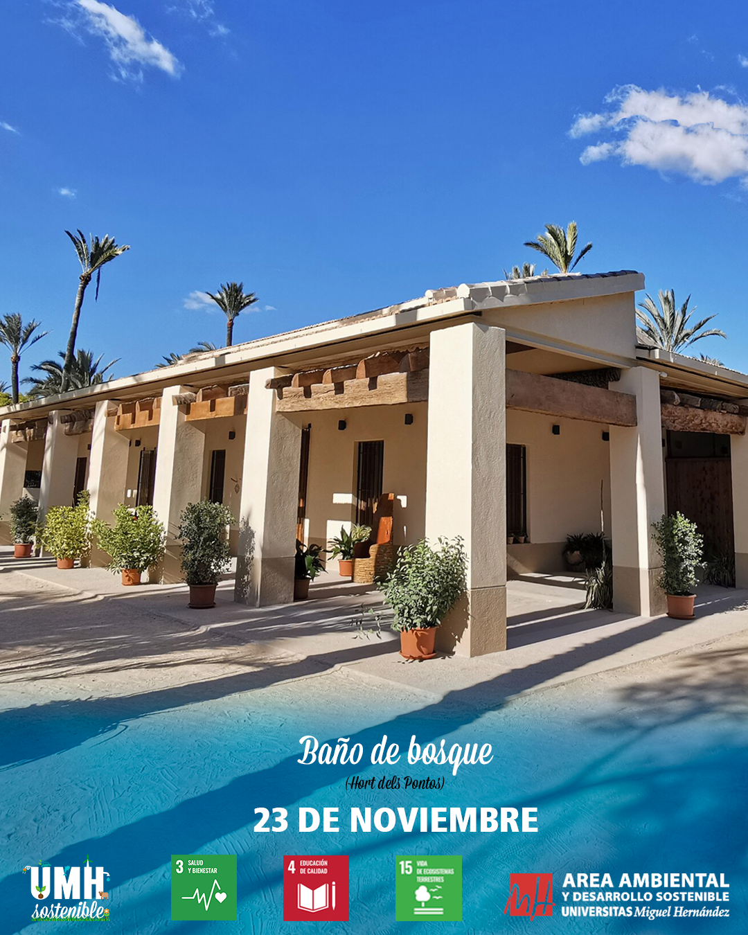 Cartel baño en el bosque 2025 noviembre