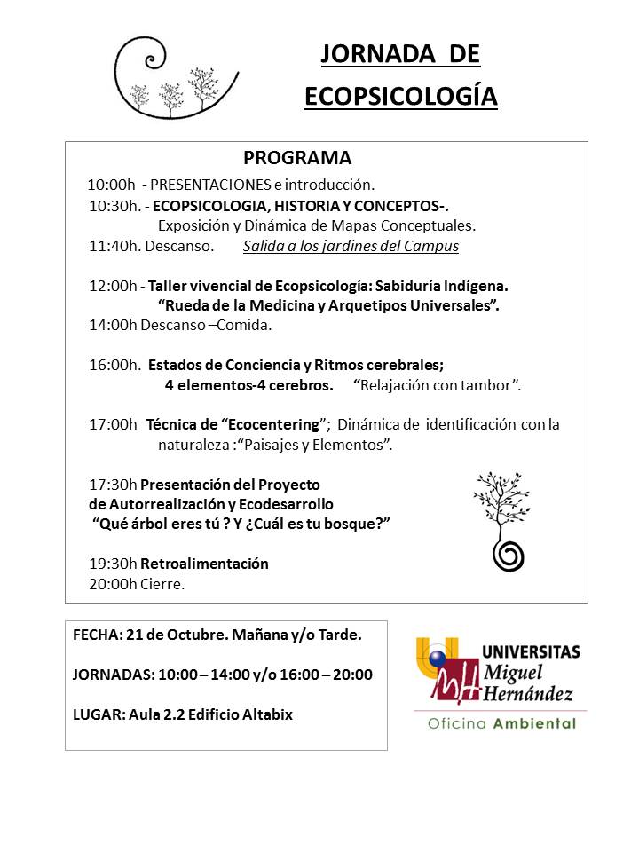 PROGRAMA JORNADA de Ecopsicologia